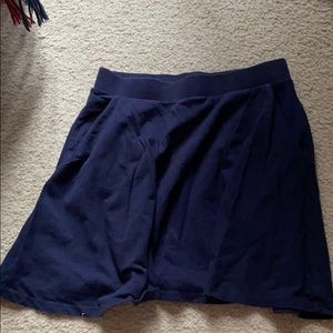 Blue skater skirt with pockets